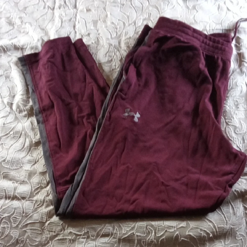 Under Armour Maroon Joggers with Logo